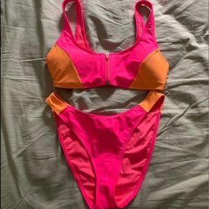 Forever21 Colorblock Active Swimsuit